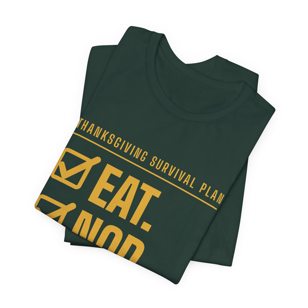 Eat. Nod. Leave. Tee (Gold Ink)