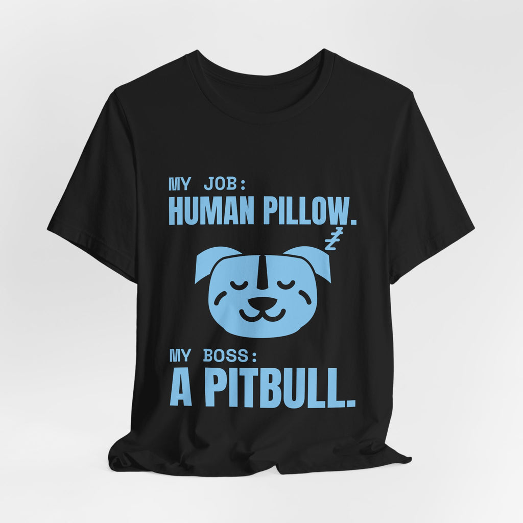 My Job: Human Pillow Tee (Sky Blue Ink)