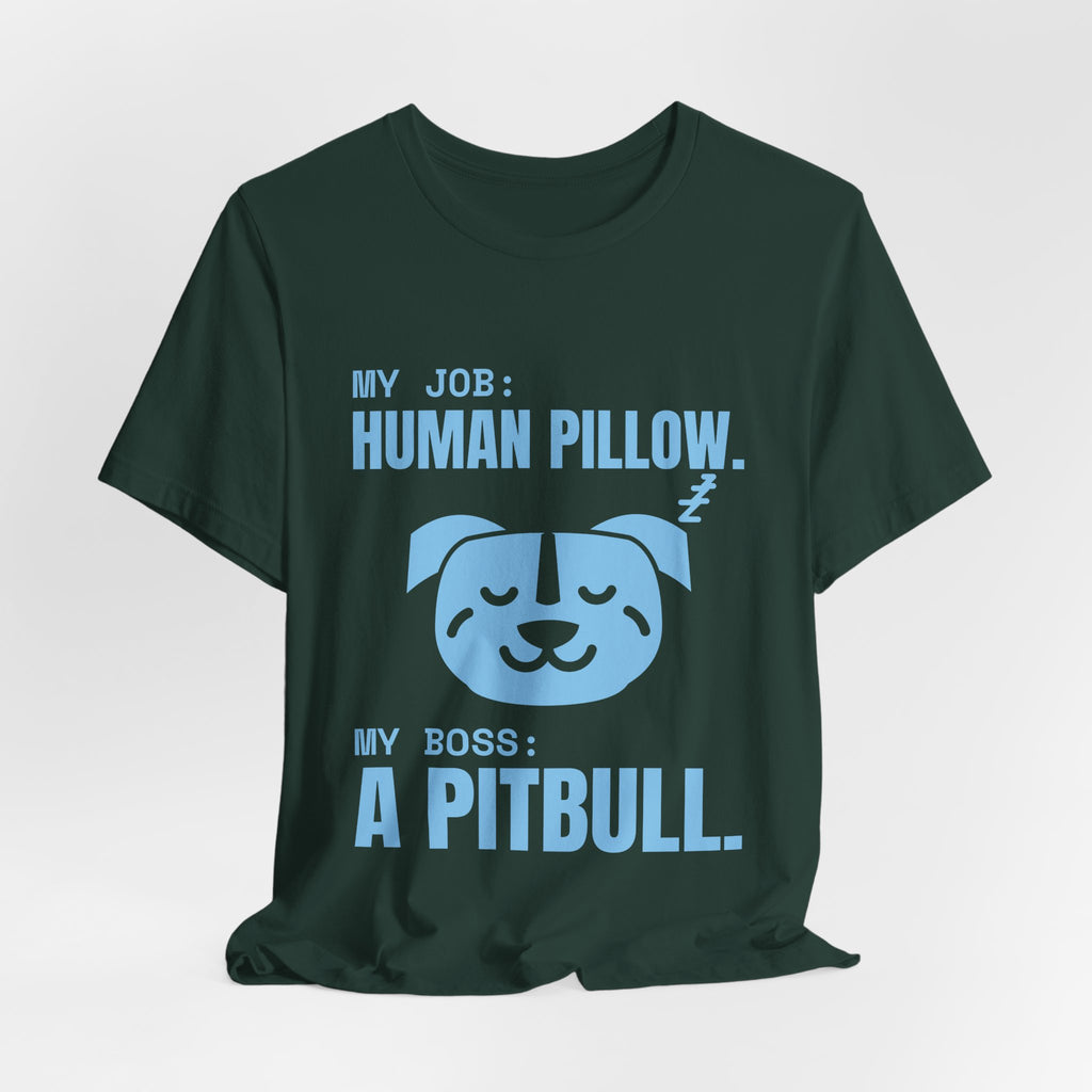 My Job: Human Pillow Tee (Sky Blue Ink)