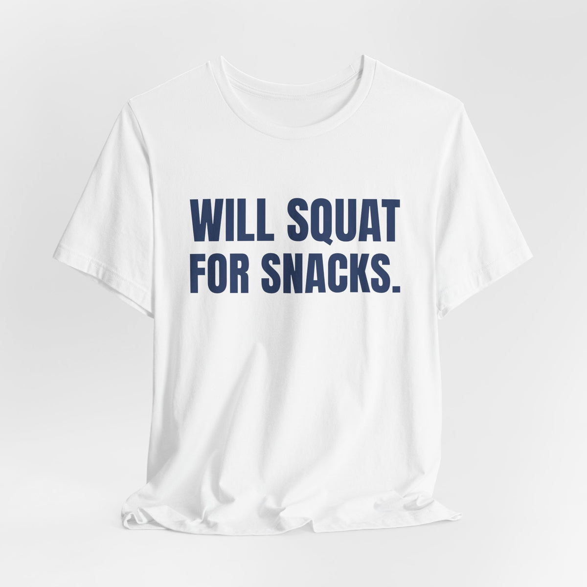 Will Squat for Snacks Tee (Navy Blue Ink)