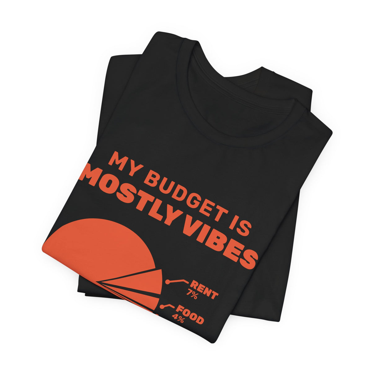 My Budget Is Mostly Vibes Tee (Orange Ink)