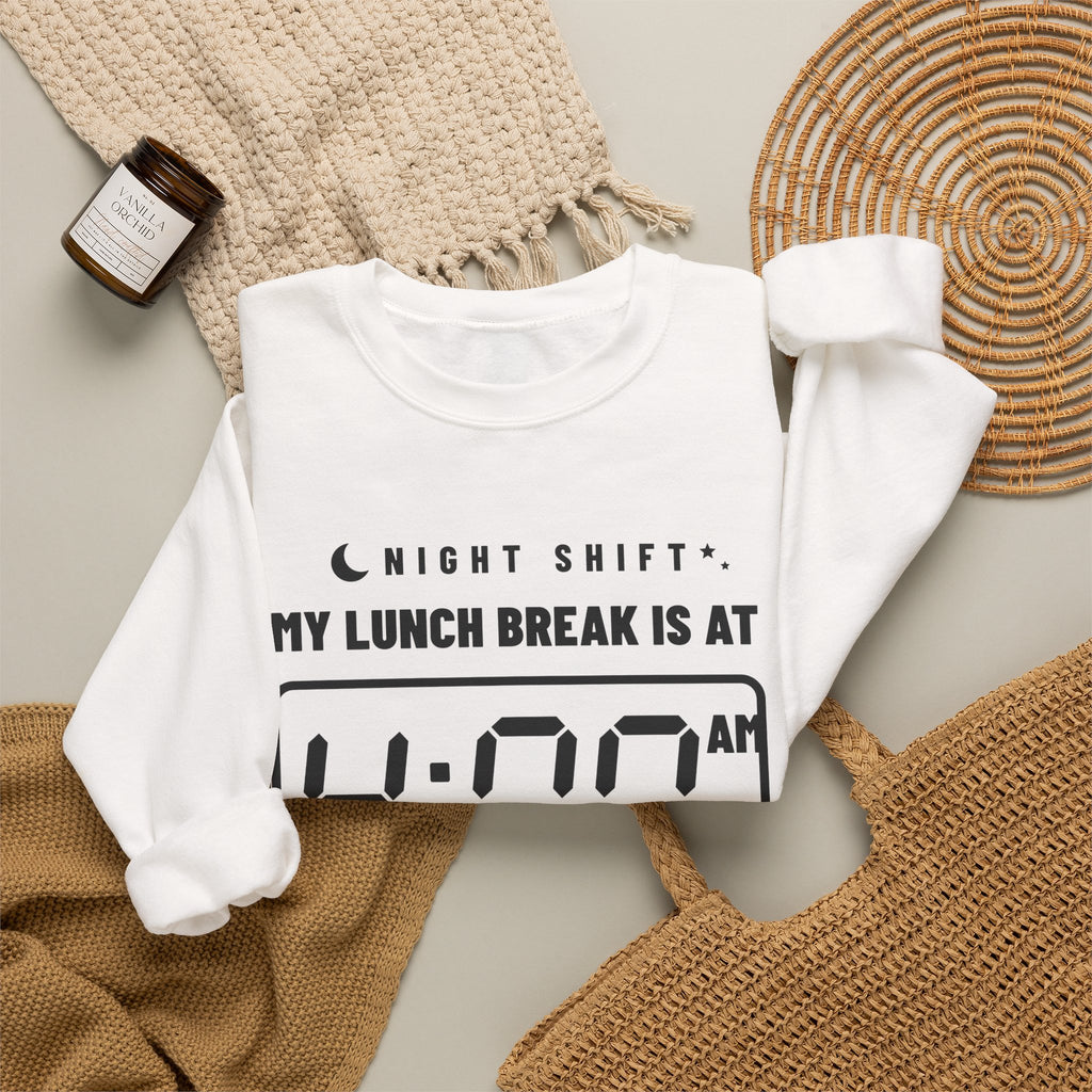 My Lunch Break Is at 4 AM Crewneck Sweatshirt (Light)