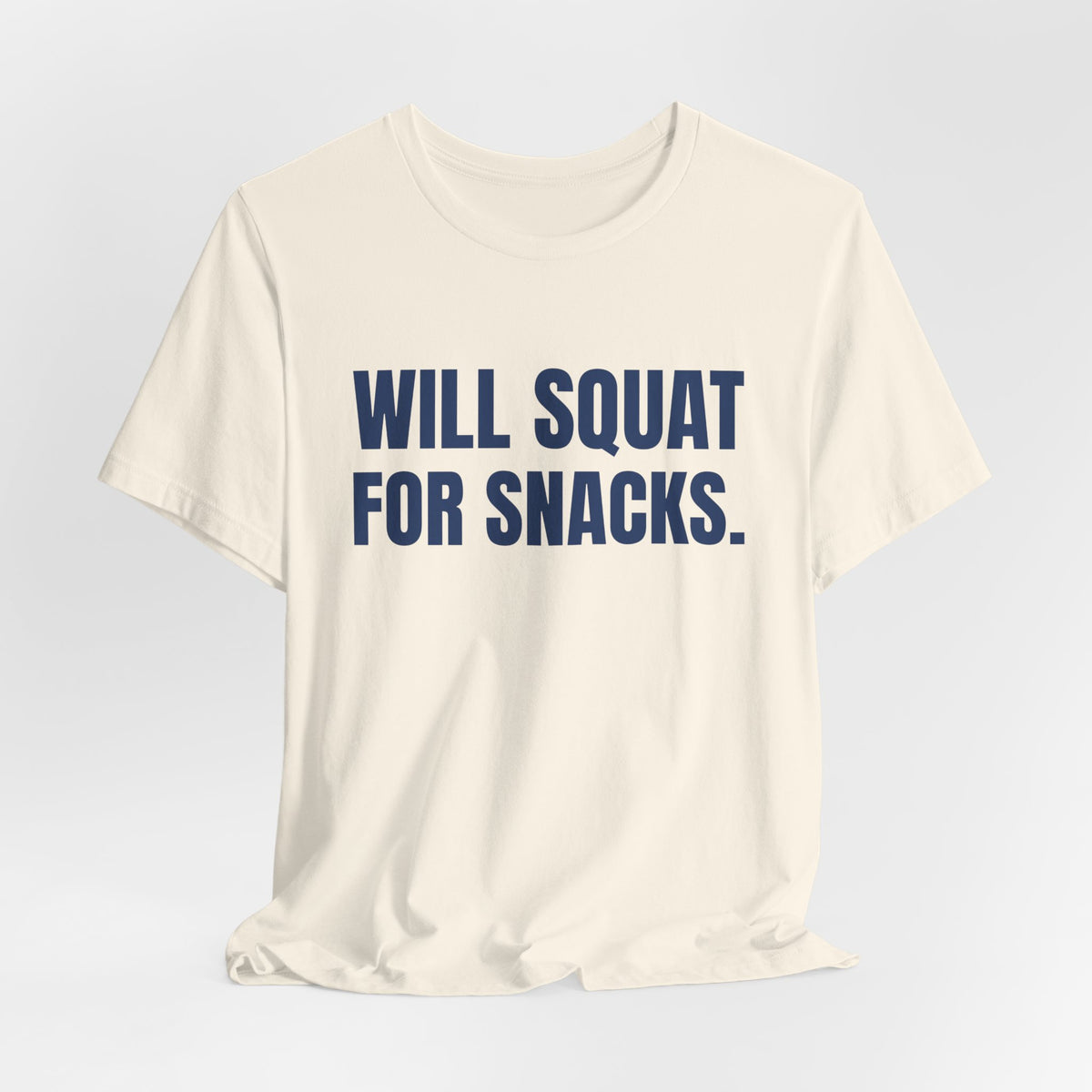 Will Squat for Snacks Tee (Navy Blue Ink)