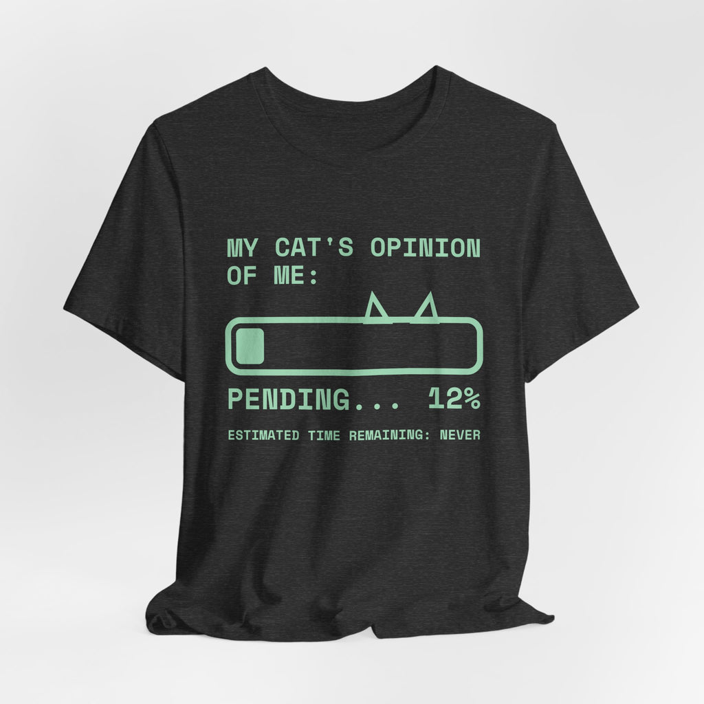 My Cat's Opinion of Me: Pending Tee (Mint Green Ink)