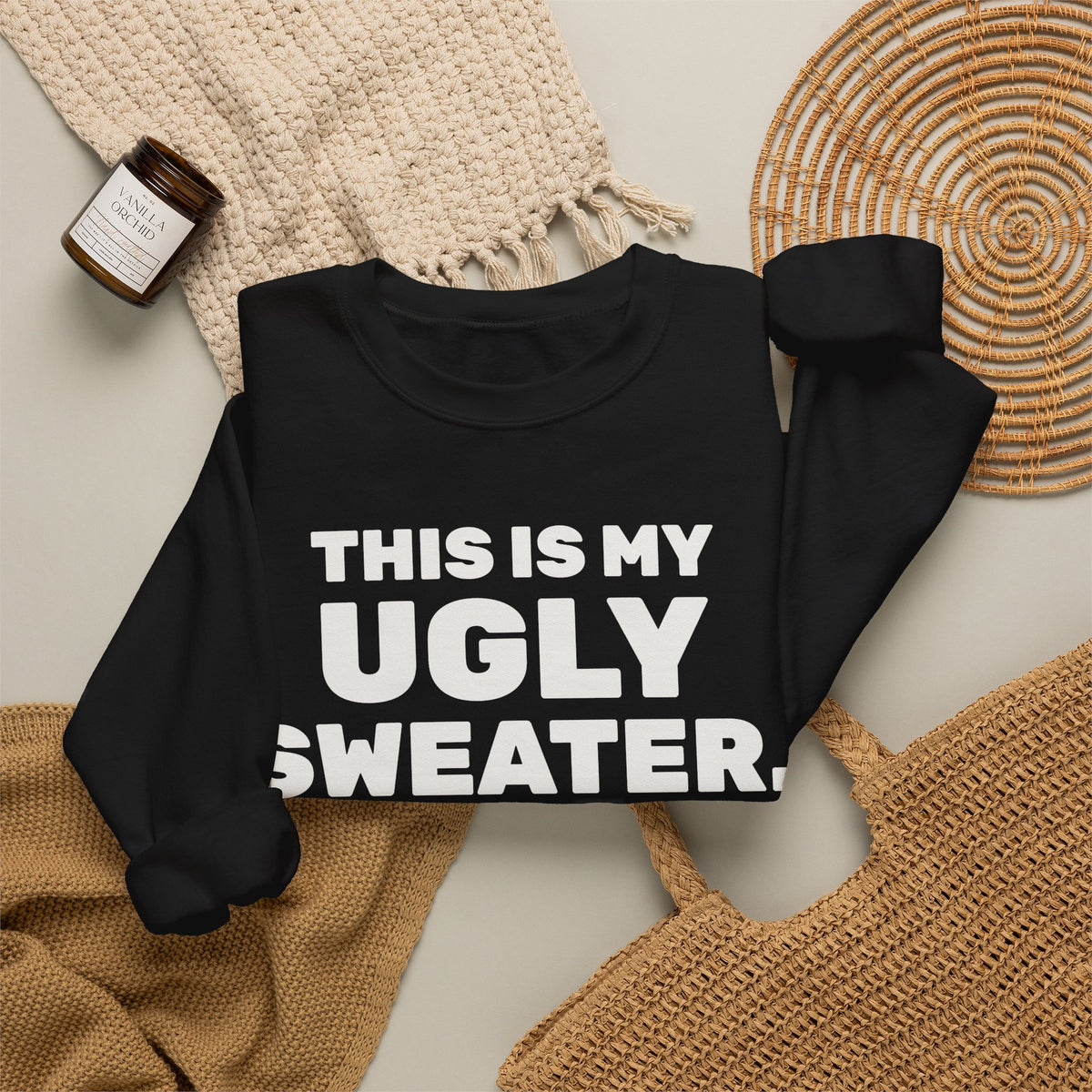 This Is My Ugly Sweater Crewneck Sweatshirt (Dark)