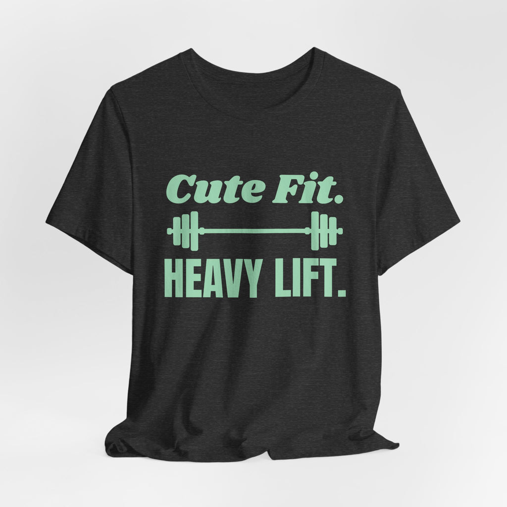 Cute Fit. Heavy Lift Tee (Mint Green Ink)