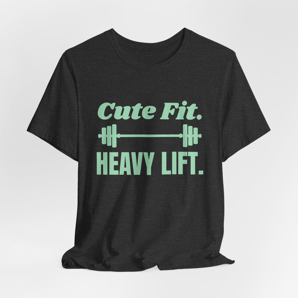 Cute Fit. Heavy Lift Tee (Mint Green Ink)