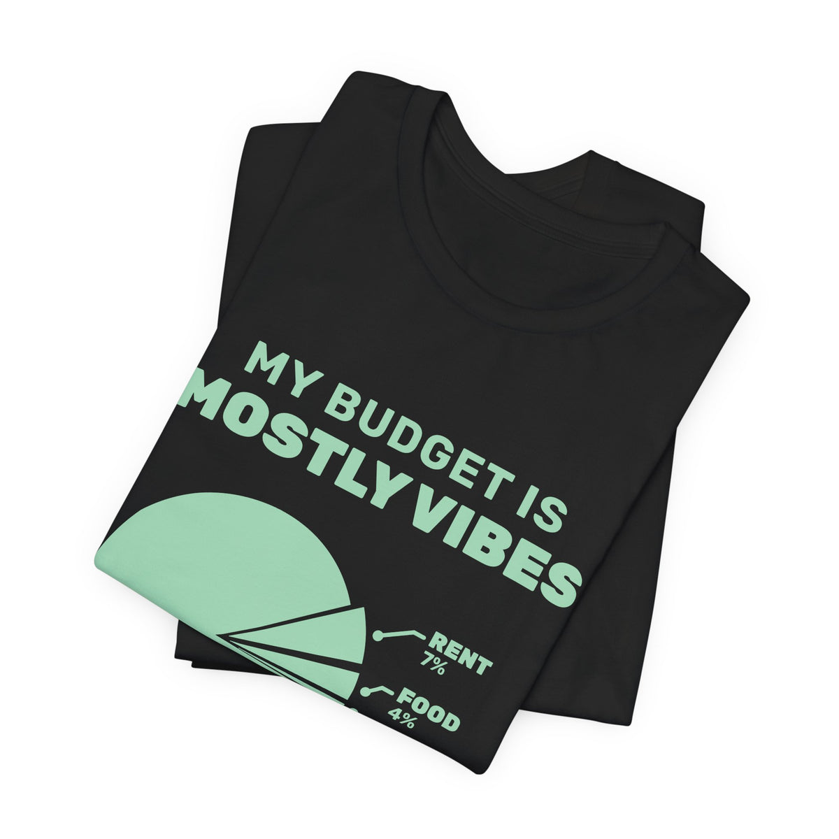 My Budget Is Mostly Vibes Tee (Mint Green Ink)