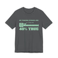 My Fishing Stories Are 40% True Tee (Mint Green Ink)