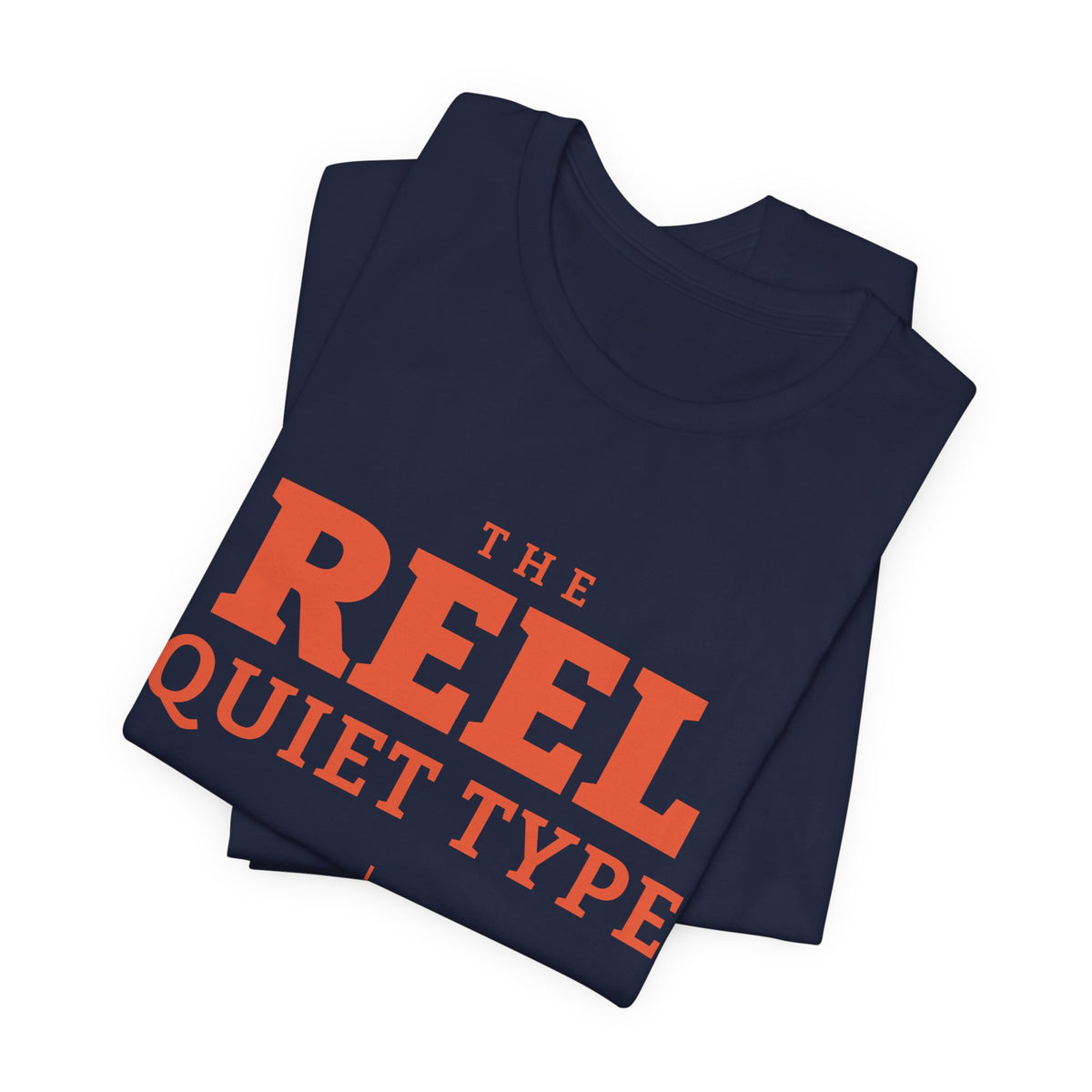 The Reel Quiet Type Tee (Orange Ink)