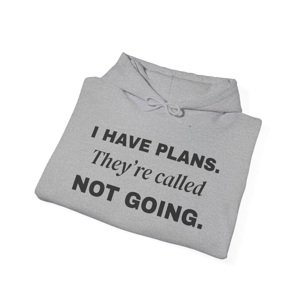 I Have Plans. They're Called Not Going. Hoodie (Light)