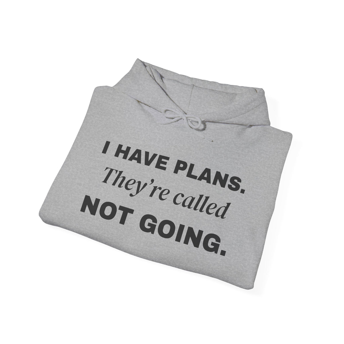 I Have Plans. They're Called Not Going. Hoodie (Light)