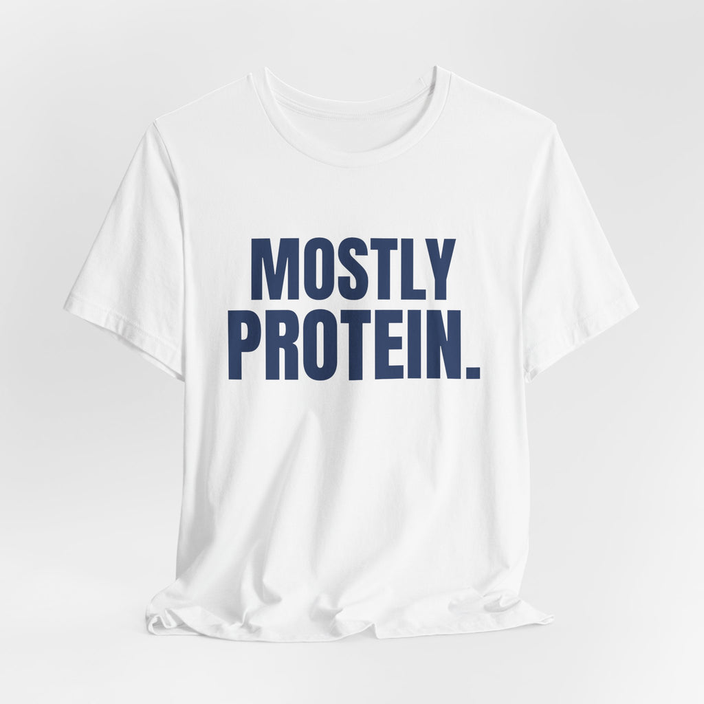 Mostly Protein Tee (Navy Blue Ink)