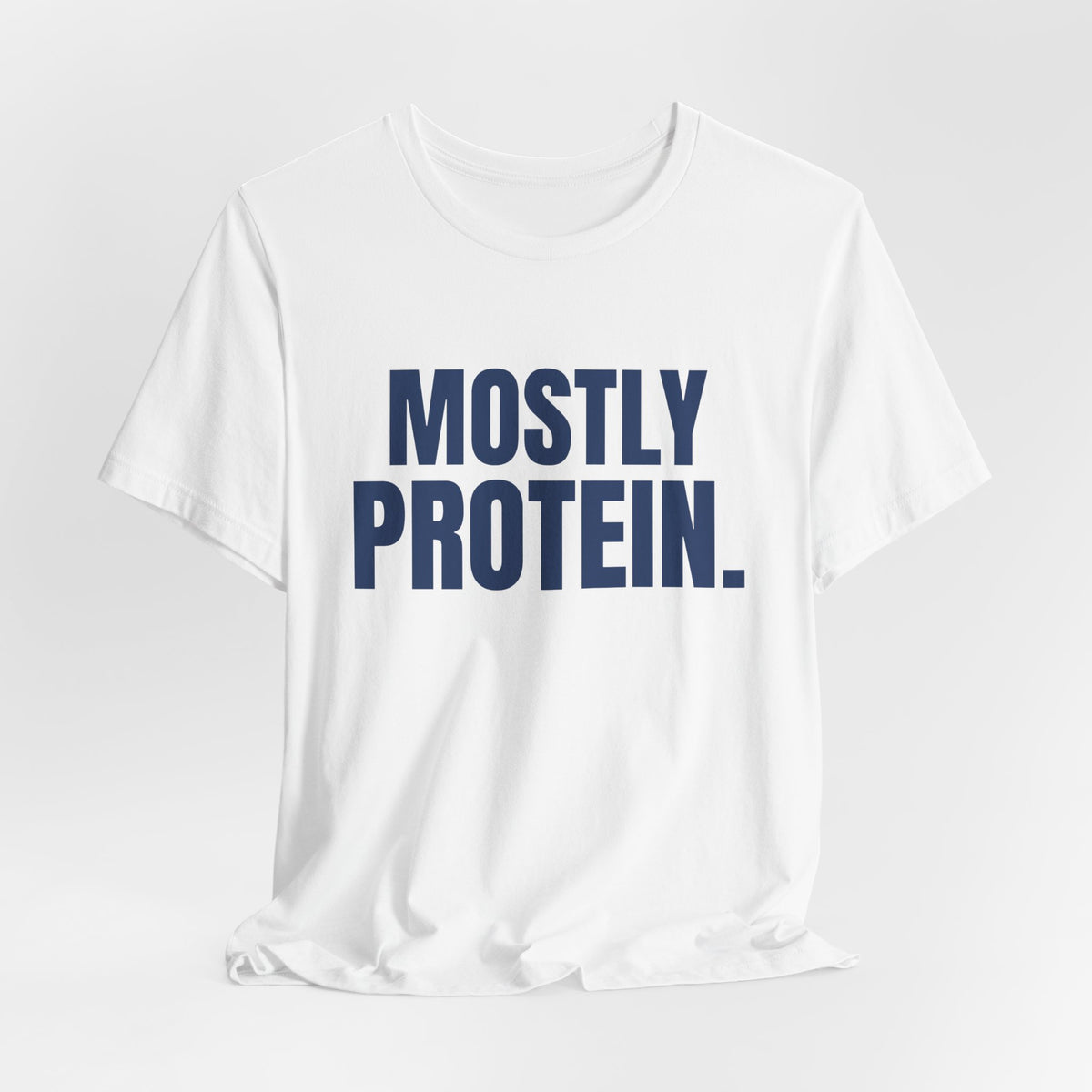 Mostly Protein Tee (Navy Blue Ink)
