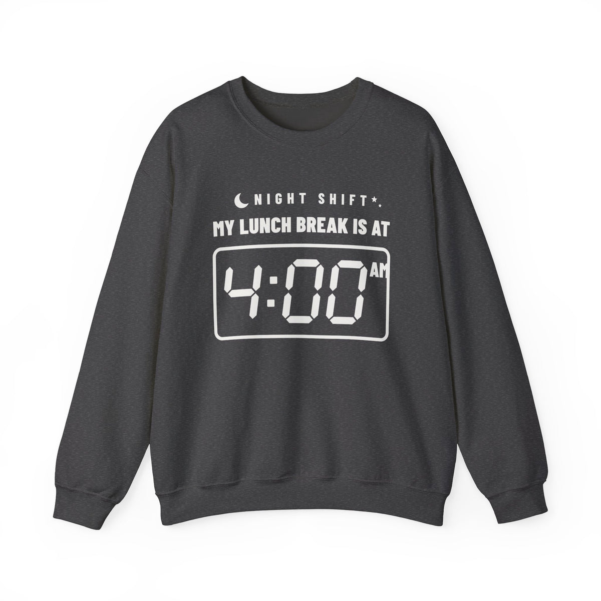 My Lunch Break Is at 4 AM Crewneck Sweatshirt (Dark)