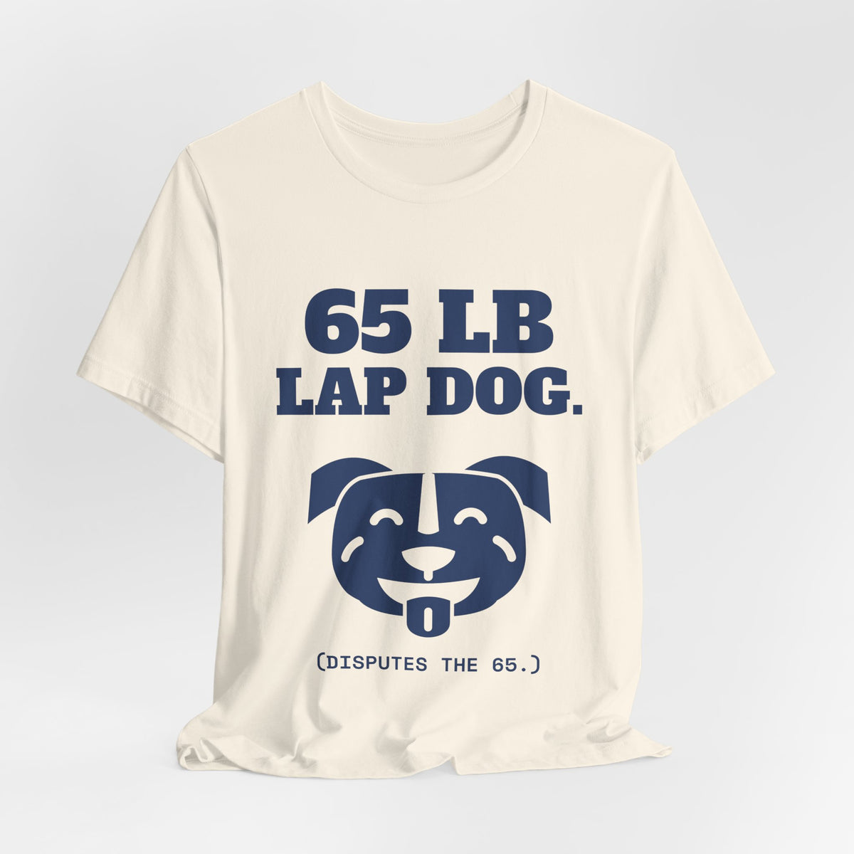 65 lb Lap Dog Tee (Navy Blue Ink)