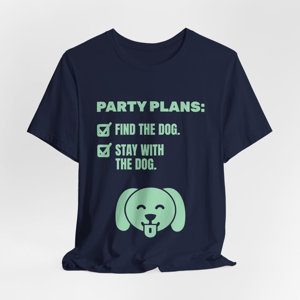 Party Plans: Find the Dog Tee (Mint Green Ink)