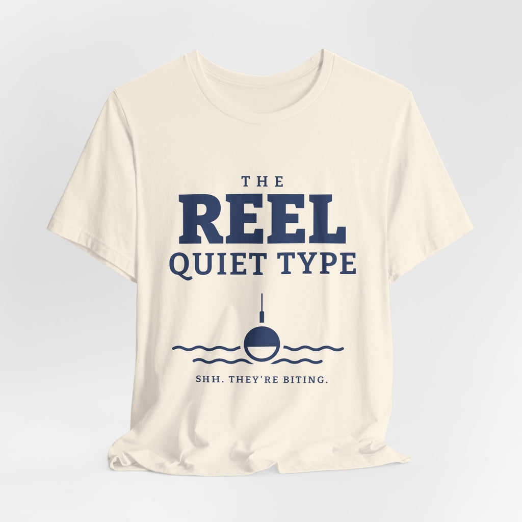 The Reel Quiet Type Tee (Navy Blue Ink)