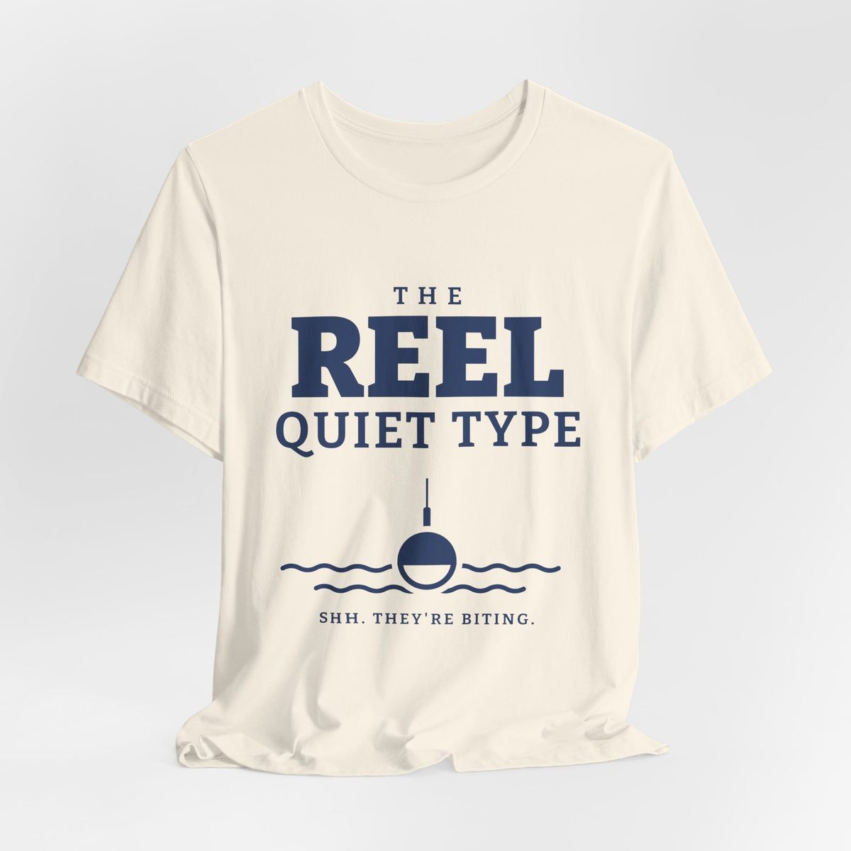 The Reel Quiet Type Tee (Navy Blue Ink)