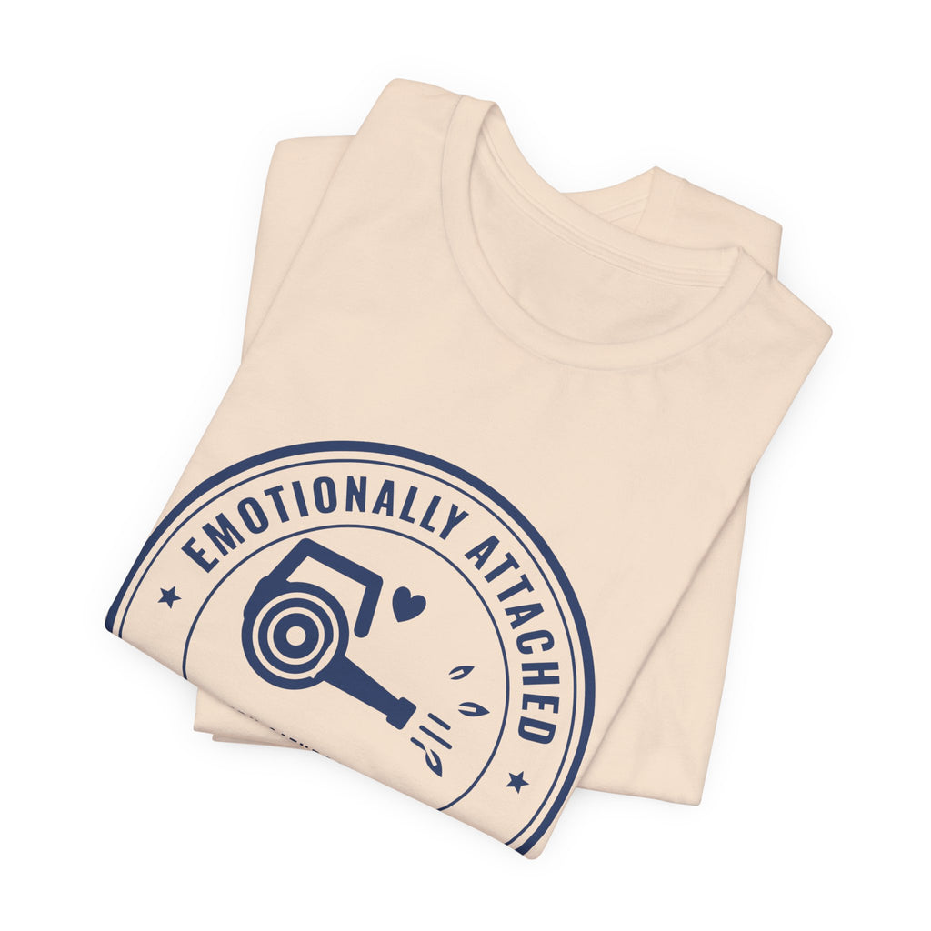 Emotionally Attached to My Leaf Blower Tee (Navy Blue Ink)