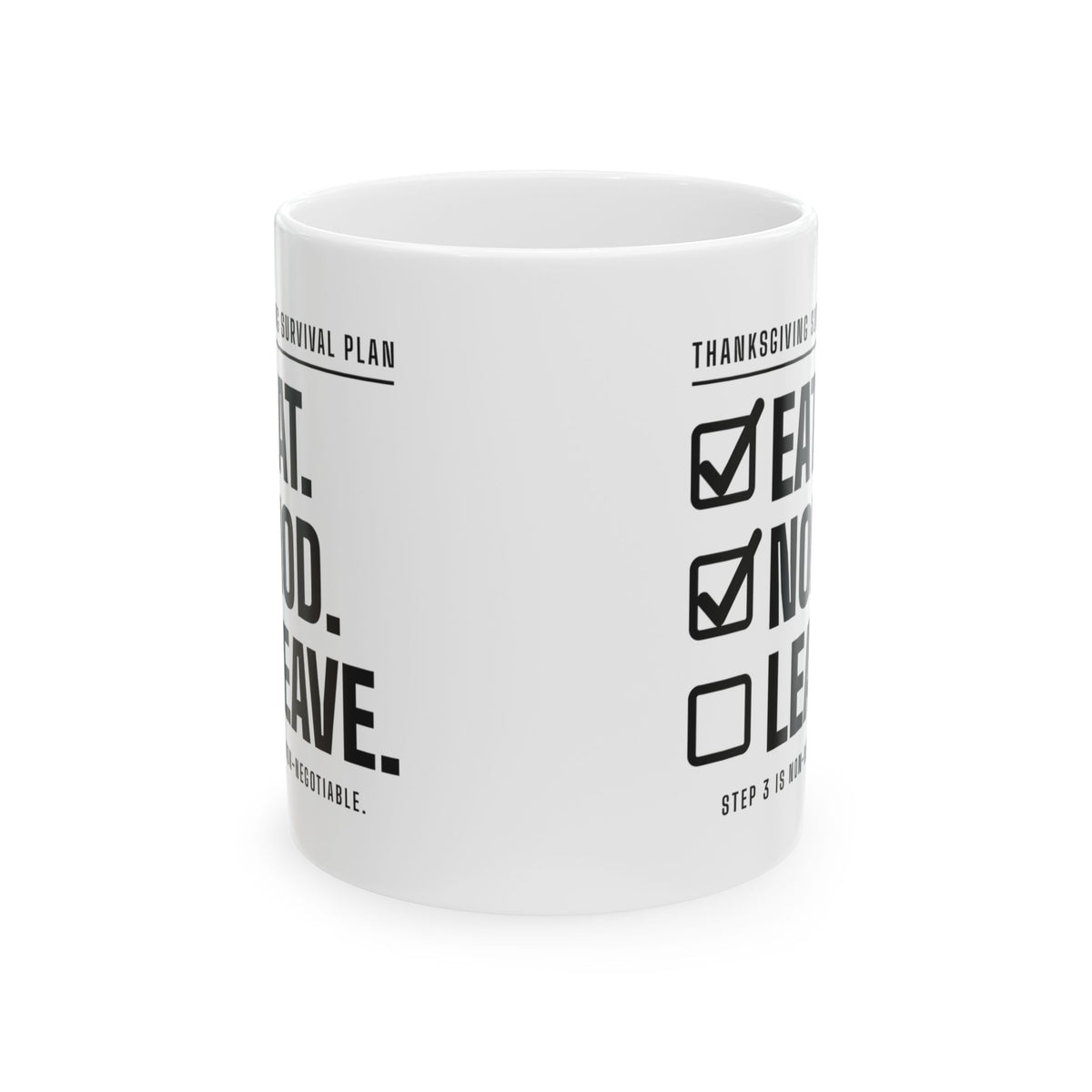 Eat. Nod. Leave. Mug