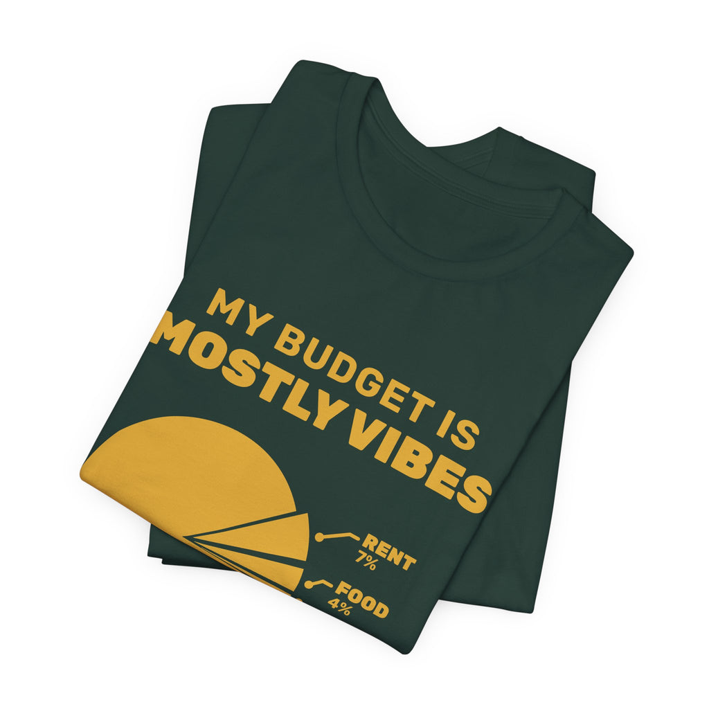 My Budget Is Mostly Vibes Tee (Gold Ink)