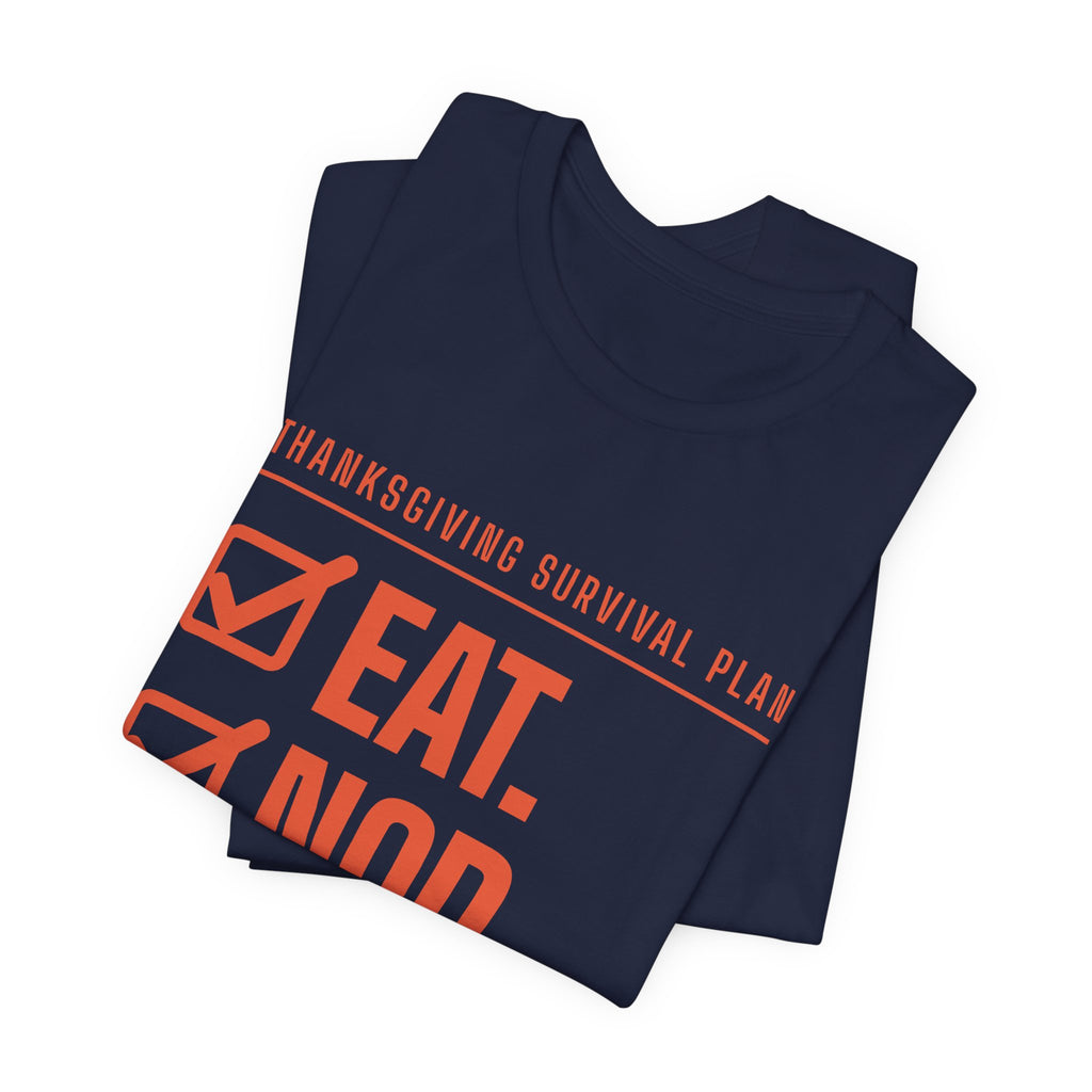 Eat. Nod. Leave. Tee (Orange Ink)