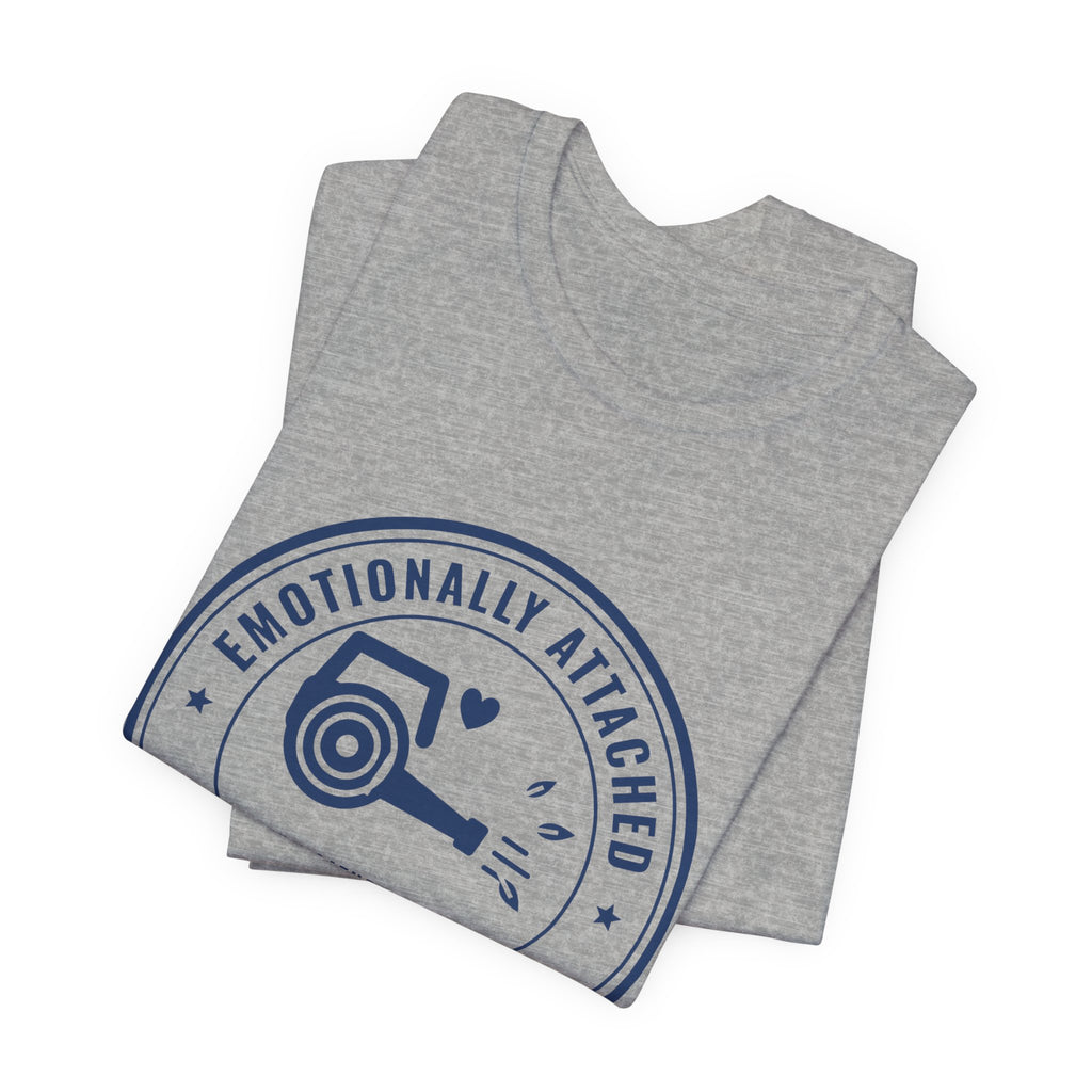 Emotionally Attached to My Leaf Blower Tee (Navy Blue Ink)