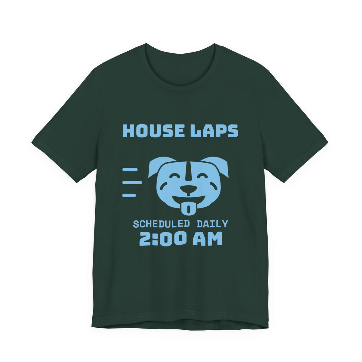 House Laps Scheduled Daily 2:00 AM Tee (Sky Blue Ink)