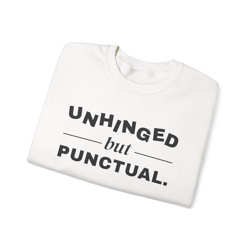 Unhinged but Punctual Crewneck Sweatshirt (Light)