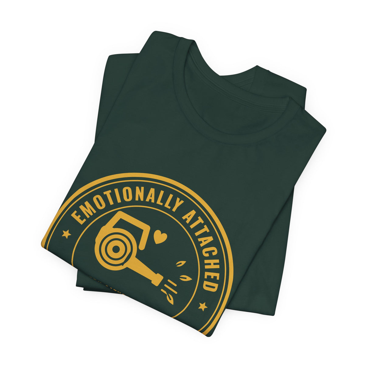 Emotionally Attached to My Leaf Blower Tee (Gold Ink)