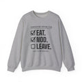 Eat. Nod. Leave. Crewneck Sweatshirt (Light)