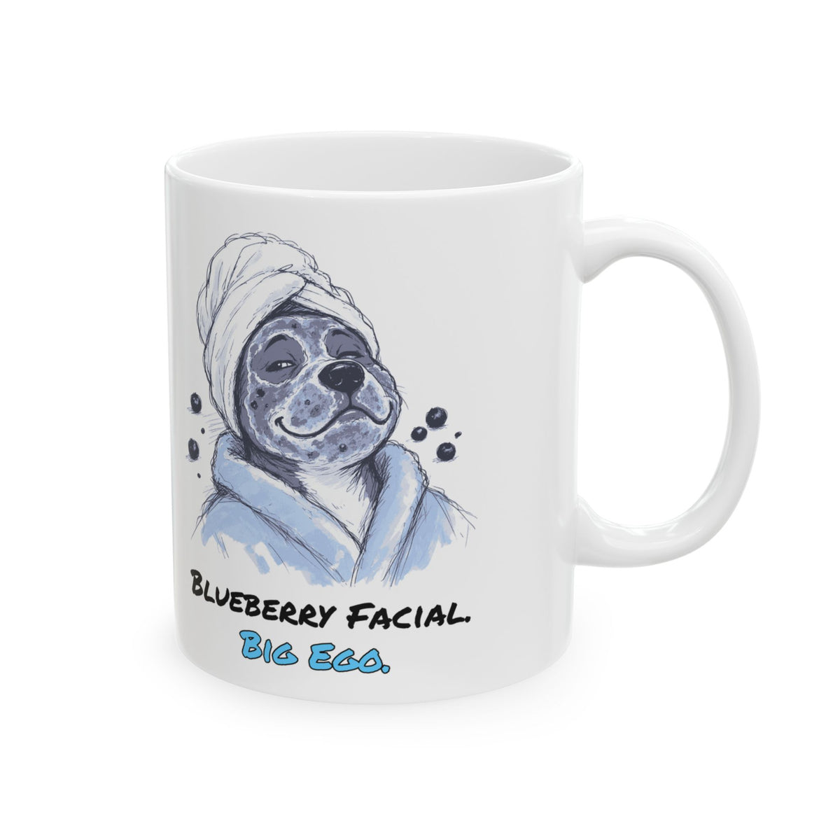 Blueberry Facial. Big Ego. Mug