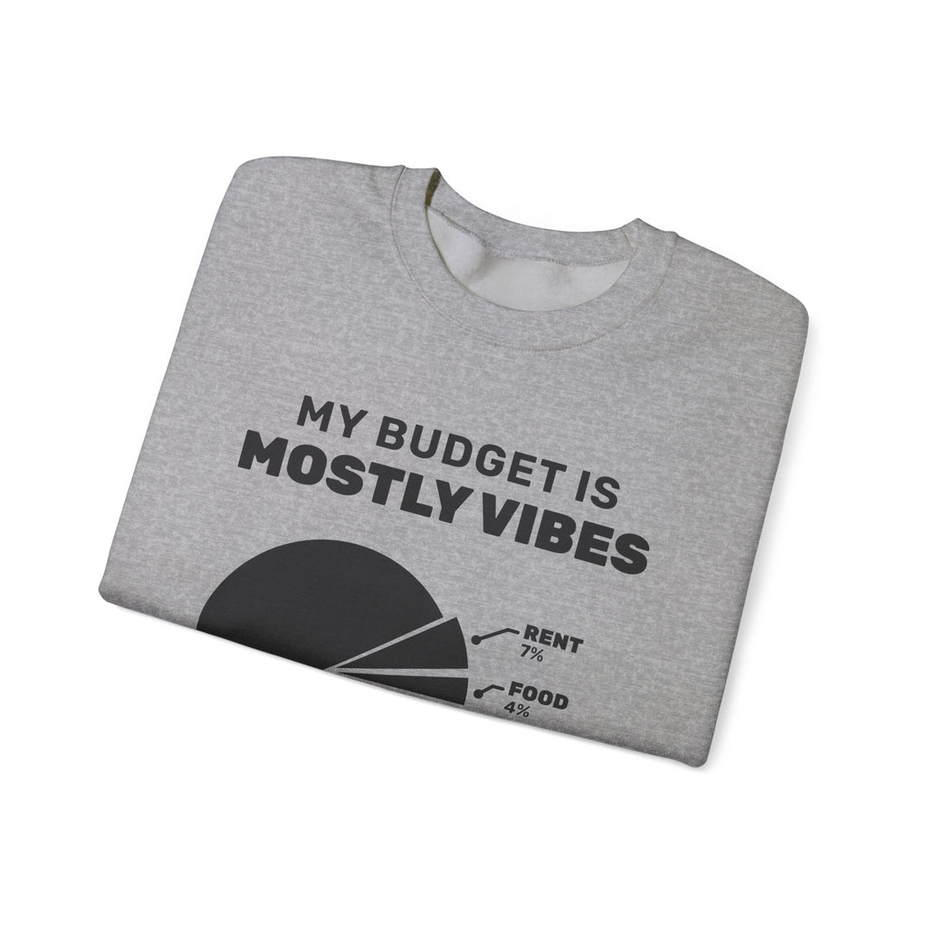 My Budget Is Mostly Vibes Crewneck Sweatshirt (Light)