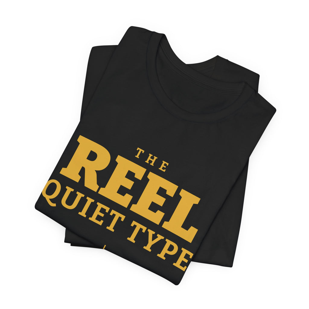 The Reel Quiet Type Tee (Gold Ink)