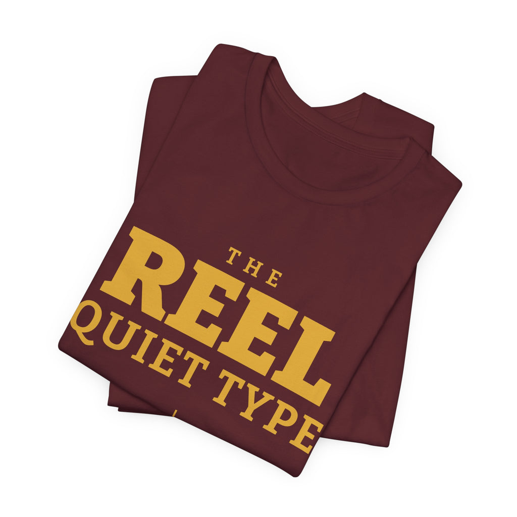 The Reel Quiet Type Tee (Gold Ink)