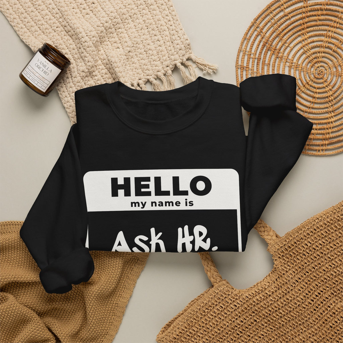 HR Knows Me by Name Crewneck Sweatshirt (Dark)