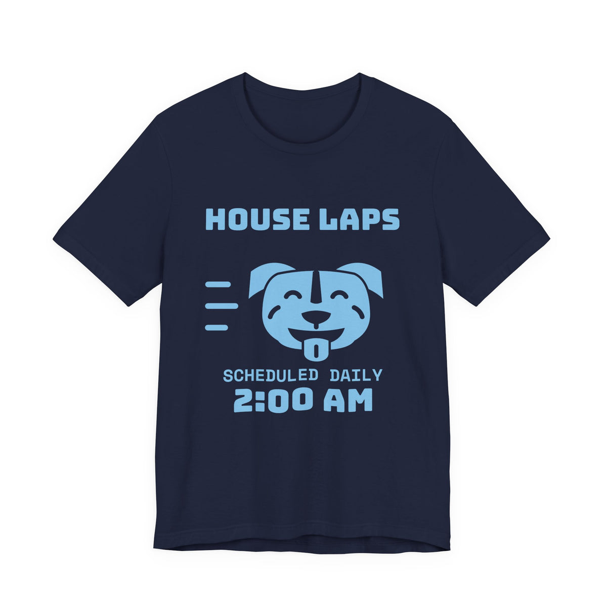 House Laps Scheduled Daily 2:00 AM Tee (Sky Blue Ink)