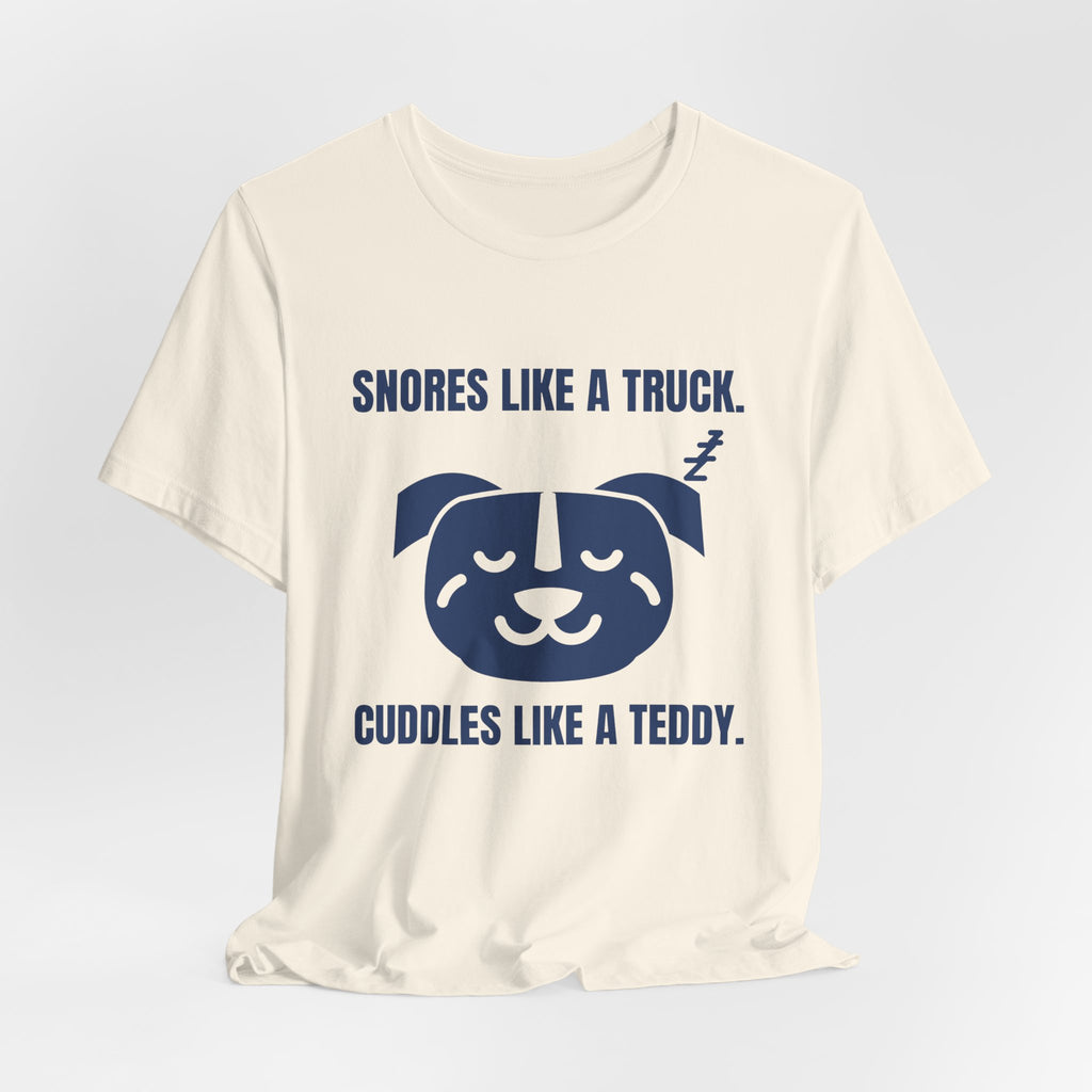 Snores Like a Truck Tee (Navy Blue Ink)