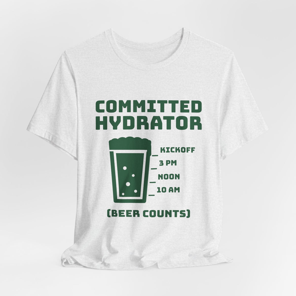 Committed Hydrator (Beer Counts) Tee (Forest Green Ink)