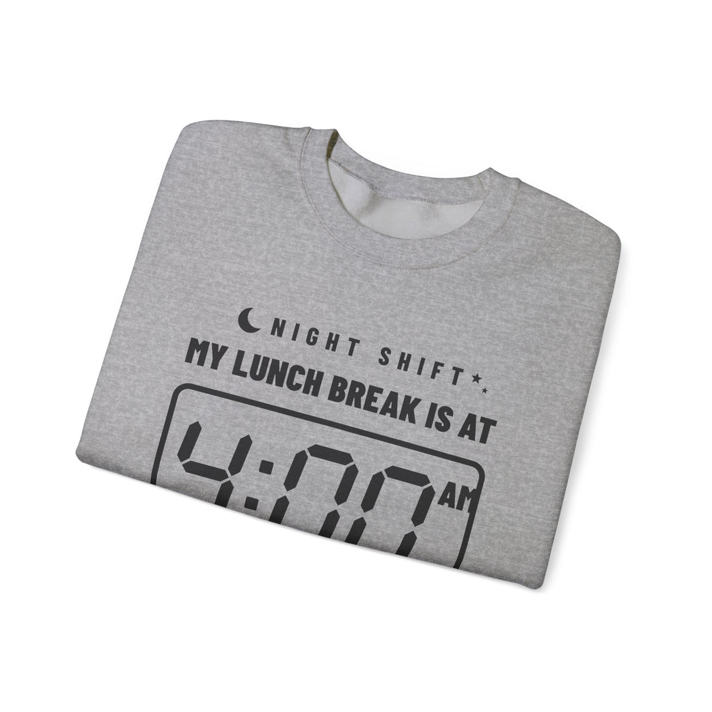 My Lunch Break Is at 4 AM Crewneck Sweatshirt (Light)