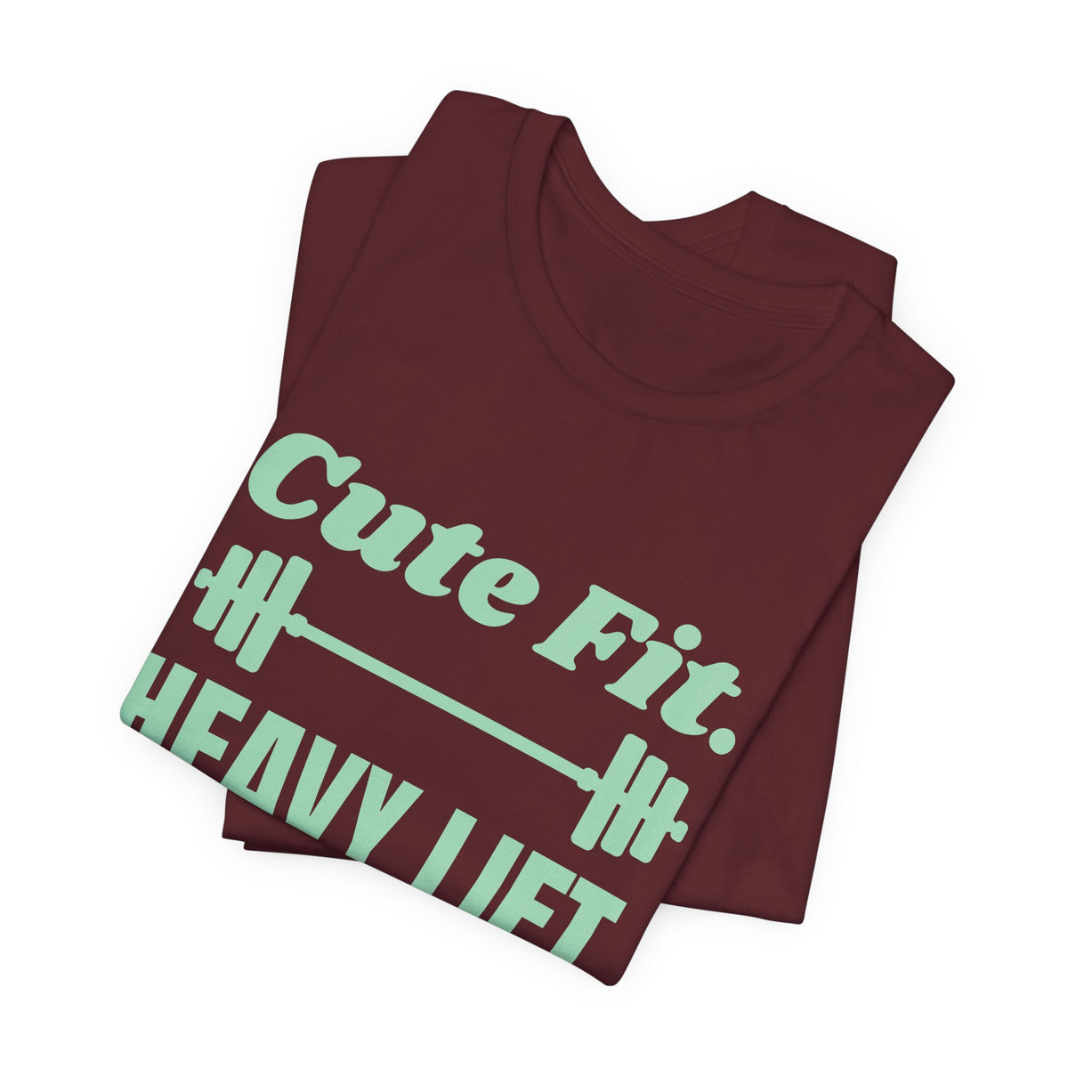 Cute Fit. Heavy Lift Tee (Mint Green Ink)