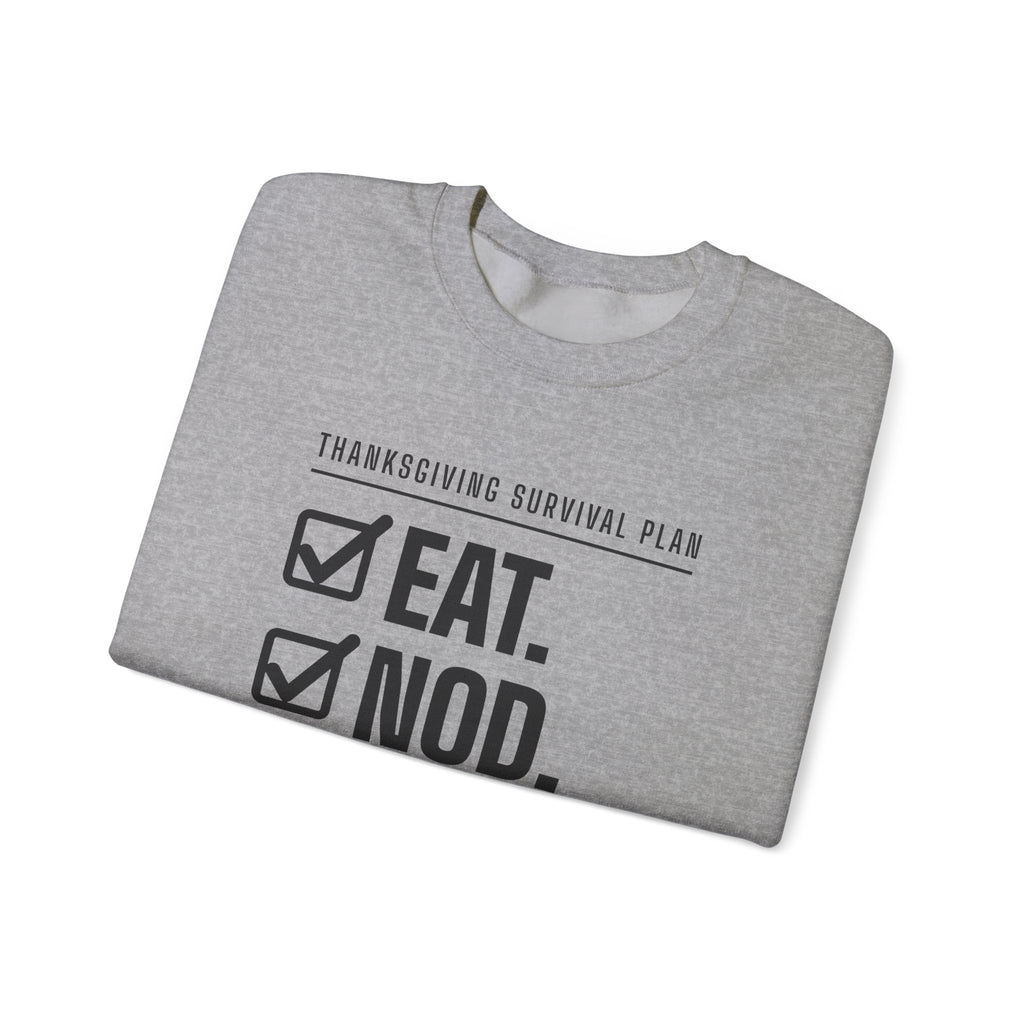 Eat. Nod. Leave. Crewneck Sweatshirt (Light)