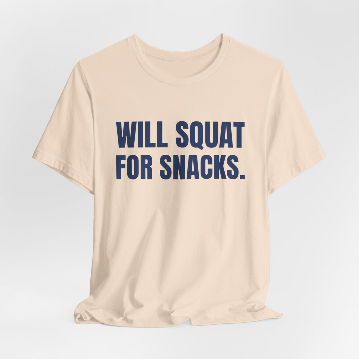 Will Squat for Snacks Tee (Navy Blue Ink)