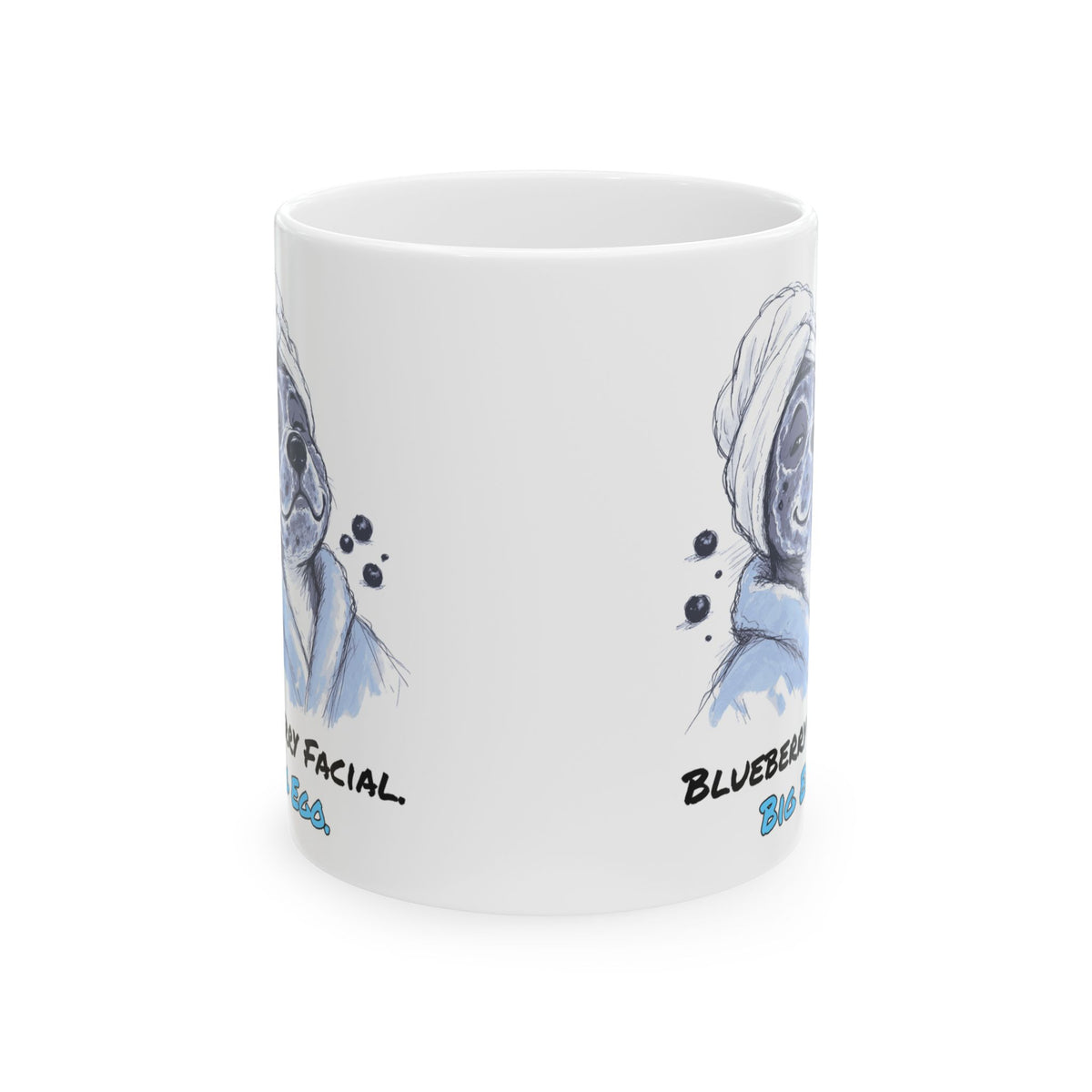 Blueberry Facial. Big Ego. Mug