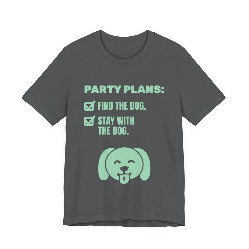 Party Plans: Find the Dog Tee (Mint Green Ink)