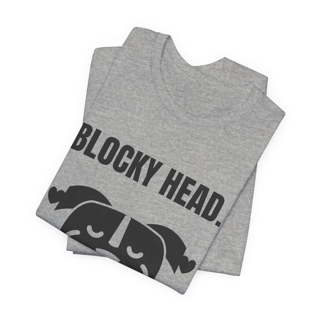 Blocky Head. Squishy Heart Tee (Light)