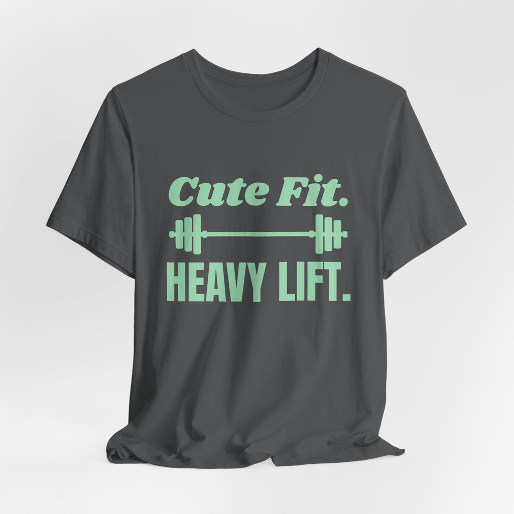 Cute Fit. Heavy Lift Tee (Mint Green Ink)