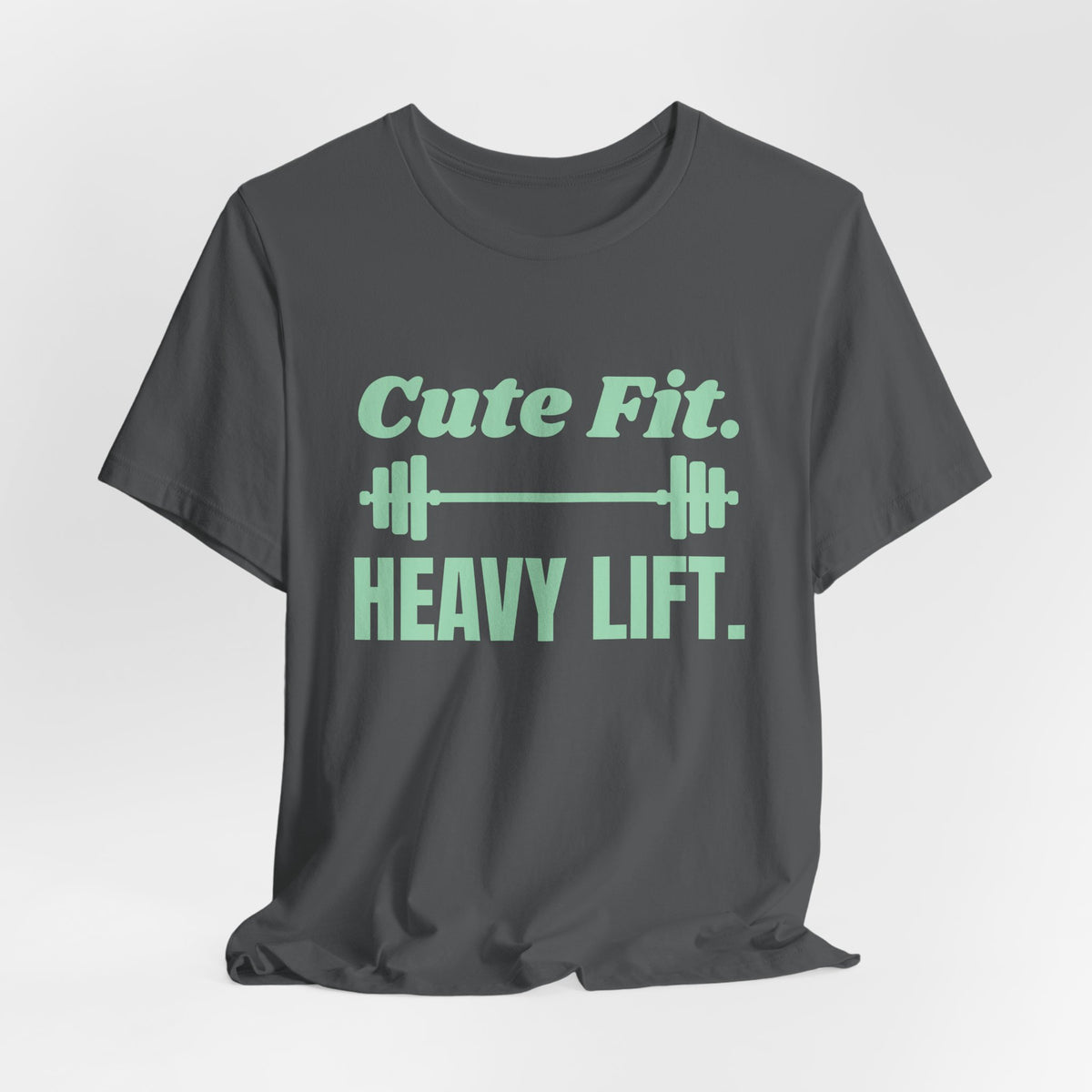 Cute Fit. Heavy Lift Tee (Mint Green Ink)