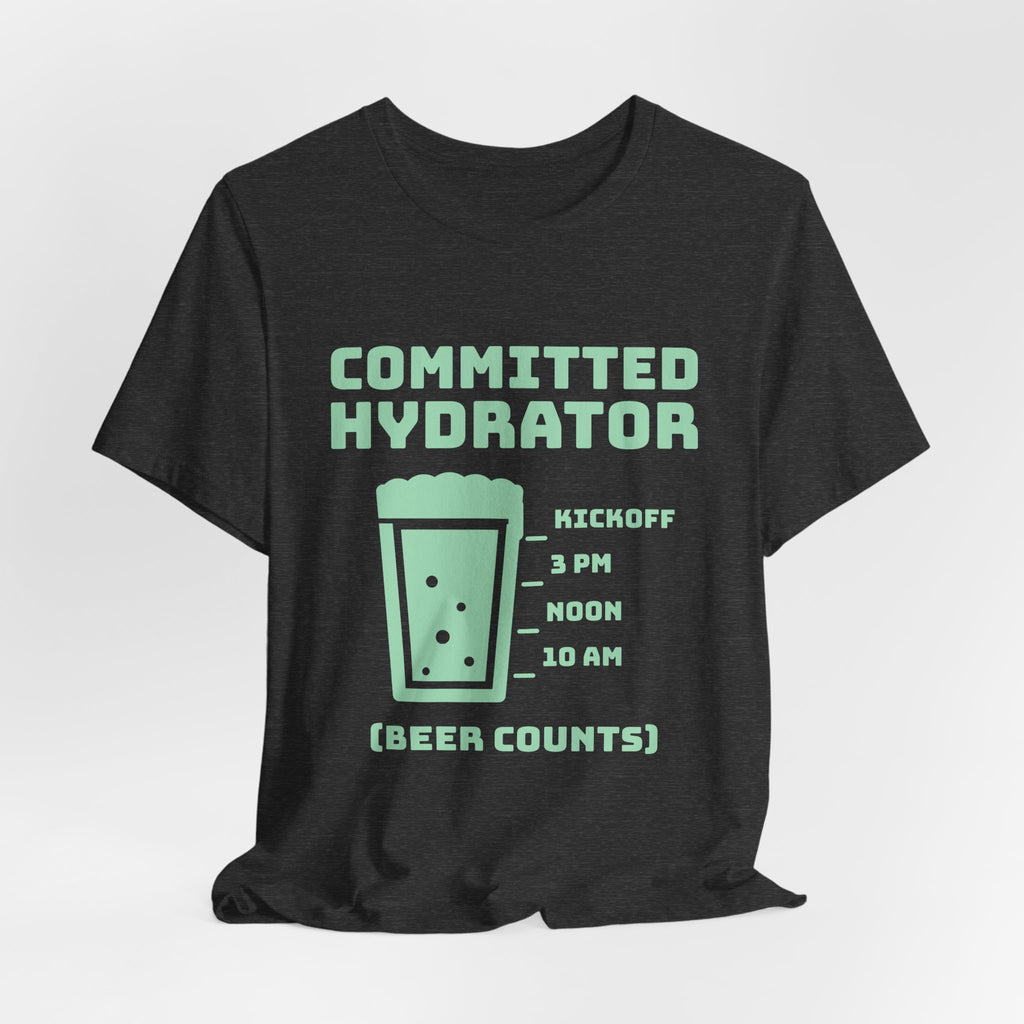 Committed Hydrator (Beer Counts) Tee (Mint Green Ink)